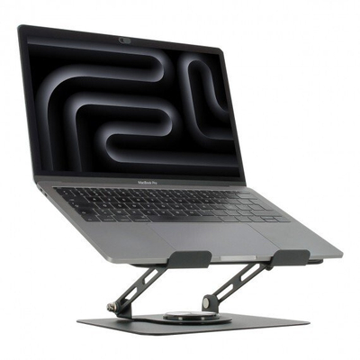 Mbajtëse laptopi Mobilis Ergonomic, deri 17", me bazë rrotulluese 360°, e zezë