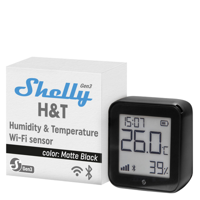 Termostat intelegjent Shelly H&T Gen3 Black