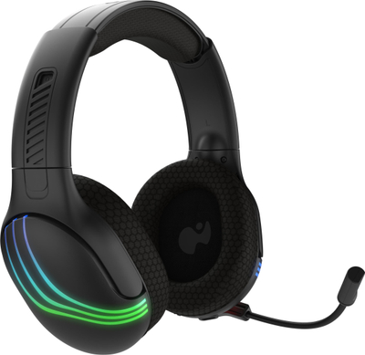 Kufje gaming PDP Afterglow Wave Wireless, pa tela, RGB, të zeza