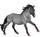 Figurinë lodër Nokota Stallion Blue Roan, madhësia XL, gri e errët