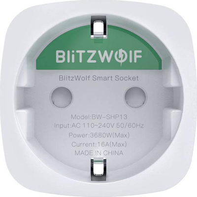 Prizë smart BlitzWolf BW-SHP13, 3680W, WiFi ZigBee, e bardhë