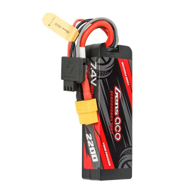 Bateri LiPo Gens Ace G-Tech 2200mAh, 7.4V 60C 2S1P, hardcase XT60, e zezë