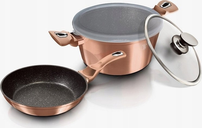 Set tenxheresh dhe tiganësh BerlingerHaus BH-6200, 4 pjesë, i gri