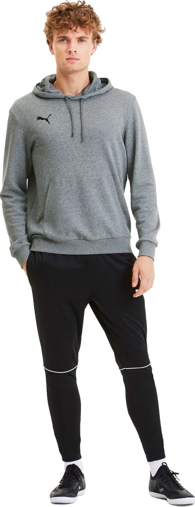 Bluzë me kapuç Puma TeamGoal 23 Casuals M, me xhep kangur, pambuk e poliestër, gri