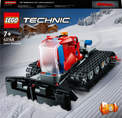 Set LEGO Technic 42148 Snow Groomer, makinë pastrimi bore, 2 në 1, e kuqe