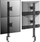 Mbajtës vertikal për monitorë Mozos MS05, për 2 monitorë 10"-34", VESA 75x75 100x100, i zi