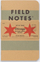 Bllok shënimesh Field Notes Chicago, 3.5" x 5.5", fletë me rrjetë, set 3 copë