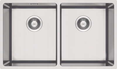 Lavaman kuzhine Deante Steel, 2 vaska, i poshtëmontuar, çelik inox