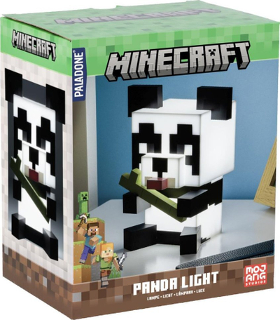Dritë dekorative Paladone Minecraft Panda Icon Light, 11cm, me bateri, shumëngjyrëshe