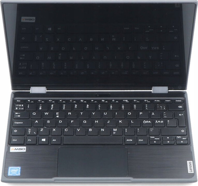 Laptop 2 në 1 Lenovo 300e 2nd Gen, 11.6", me prekje, i zi