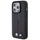 Këllëf telefoni BMW Quilted Tricolor për iPhone 15 Pro 6.1", hardcase, lëkurë eco, i zi