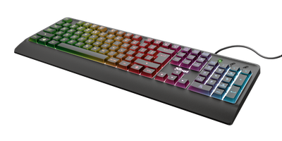 Tastierë gaming Trust Ziva Rainbow, RGB, e zezë