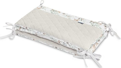 Mbrojtëse krevati Sensillo Fawns Plush Check, 120x60cm, gri