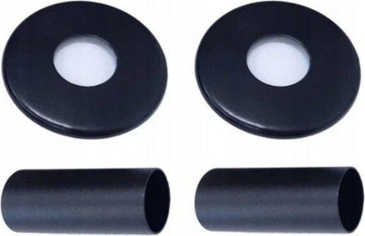 Set maskues për radiator Invena Black Concealing, rozeta çelik inox, i zi