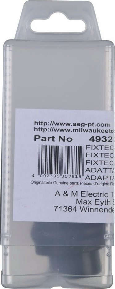 Adapter bërthamash Milwaukee Fixtec M18Ig M16Ag SDS, metal, i zi
