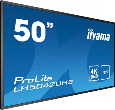 Monitor iiyama ProLite LH5042UHS-B3, 49.5", 3840 x 2160 (UHD 4K), 60 Hz, i zi