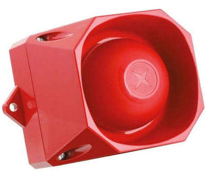 Акустична сирена Asserta Mini, 115/230V AC, 105dB, црвена