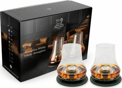 Set degustimi uiski Peugeot Whisky Tasting, 2 gota me baza ftohëse, transparent