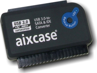 USB Aixcase SATA/IDE (AIX-BLUSB3SI-PS), USB 3.0