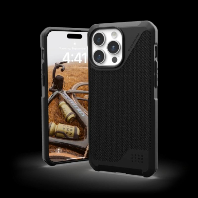 Mbrojtëse telefoni UAG Metropolis LT MagSafe për iPhone 15 Pro Max, Kevlar, e zezë