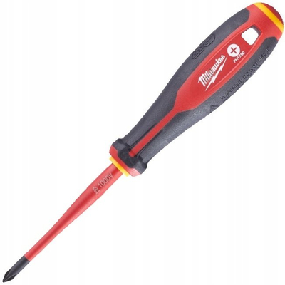 Kaçavidë Milwaukee Insulated VDE PH1 x 80, për elektricistë, e kuqe