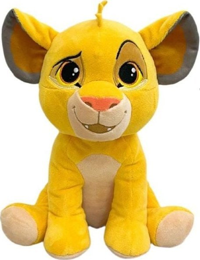 Lodër plushi Disney Lion King Simba, 25 cm, e verdhë