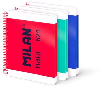Fletore me spirale MILAN Nata Collection 624, A5, 80 fletë 95 g/m², me shumë ngjyra