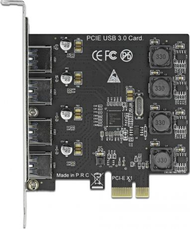 Kartë zgjerimi USB Delock PCIe 2.0, USB 3.2 Gen 1 x4, 5 Gbps, e zezë