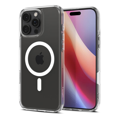 Mbrojtëse për celular iPhone 16 Pro Spigen Ultra Hybrid T MagSafe, e bardhë