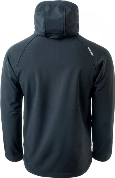 Xhaketë softshell për burra Hi-Tec Narbis M, membranë 8000, me kapuç, e zezë