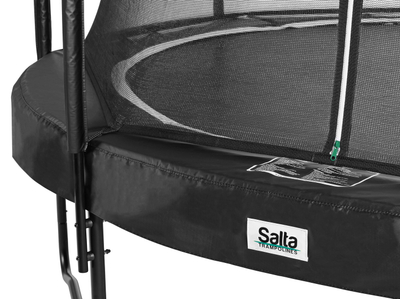 Trampolinë kopshti Salta Premium Black Edition, rrjetë e brendshme, 396 cm 13 FT, e zezë
