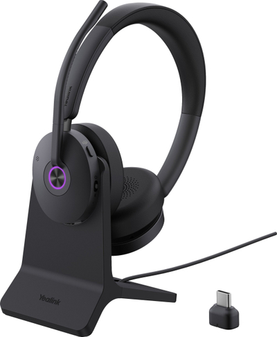 Kufje Bluetooth Yealink BH74 Teams, me stand tavoline, USB-C USB-A, të zeza