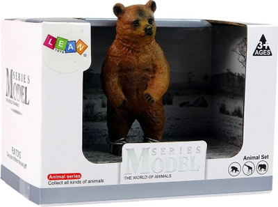 Figurinë për koleksion LeanToys Brown Bear, arush i murrmë, plastikë