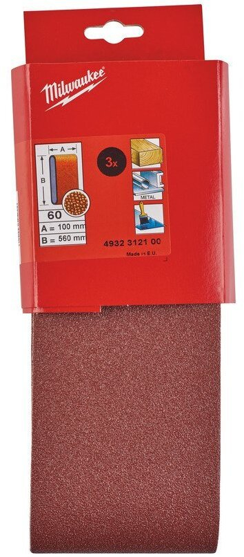 Shirit gërryes AEG 4932312100, 100 x 560 mm, granulë 60, set me 3 copë