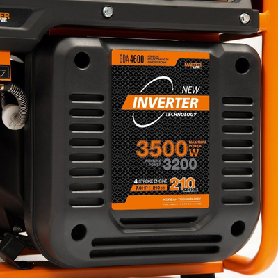 Gjenerator inverter Daewoo GDA 4600i, 3.5 kW, depozitë 15 L, portokalli me të zezë