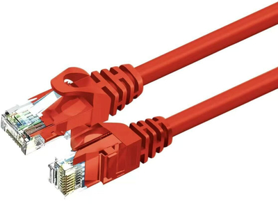 Kabllo rrjeti ZOY Cat 6 UTP CCA, 1m, e kuqe