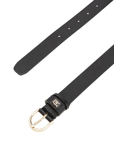 Rrip lëkure Tommy Hilfiger Essential Effortless, monogram, i zi