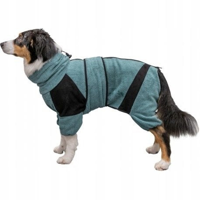 Rrobe banjo për qen Trixie Bathrobe Terry, 62 cm, pambuk organik, petrol