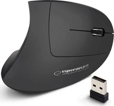 Mouse vertikal wireless Esperanza Corvus EM133, 1600 DPI, 6 butona, i zi