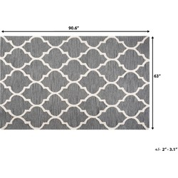 Tapet Beliani YALOVA, lesh, 160x230 cm, gri