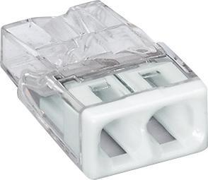 Lidhës elektrik Wago 2273 202, 2x0.5 2.5mm², set 5 copë, i bardhë