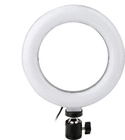 Lampë unazore Platinet Ring Lamp 6", me tripod, e bardhë