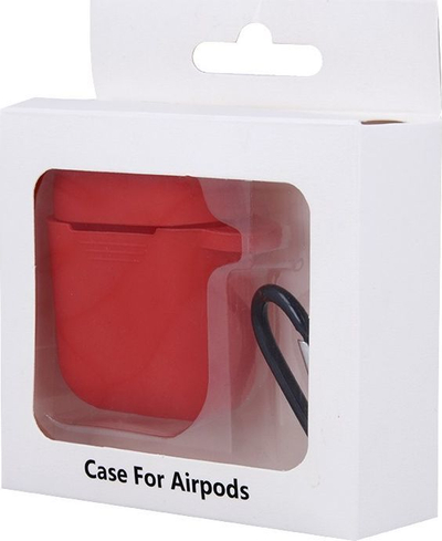 Këllëf TelForceOne për AirPods, silikon, i kuq