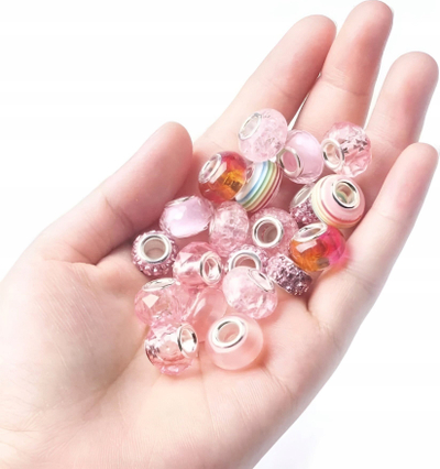 Set rruaza princeshë Smily Play Princess Beads, lodër kreative, rozë