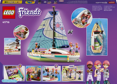 Set LEGO Friends Stephanie dhe Aventurë Lundrimi 41716, anije me vela, 7+ vjeç, shumëngjyrësh