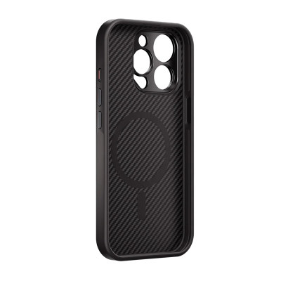 Këllëf telefoni Freewell iPhone 15 Pro Max, 17mm mount për lente, MagSafe, karbon i zi