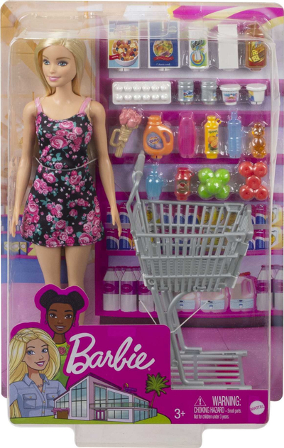 Kukull Barbie Mattel GTK94 Shopping Time, për fëmijë 3+ vjeç