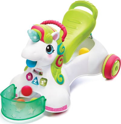 Karrocë ecëse dhe makinë shtytëse për bebe Tega Baby Unicorn, 3 në 1, me drita dhe tinguj, shumëngjyrëshe