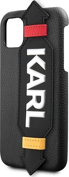 Kukë telefoni Karl Lagerfeld Strap, për iPhone 11 Pro, lëkurë artificiale, e zezë