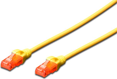 Kabllo rrjeti Digitus, U/UTP, cat. 6, 3m, e verdhë